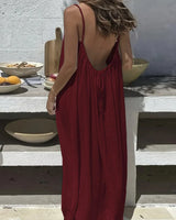 Emma | Damen Maxikleid modern bequem und stylisch – Rot