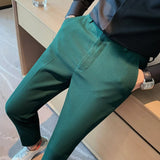 Emil | Herren Frühlings Strukturierte Slim-Fit Freizeithose – Grün