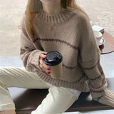 Lena | This Damen-Strickpullover modern und cozy – Braun