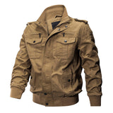 Herren Langarm-Jacke mit Taschen – Khaki