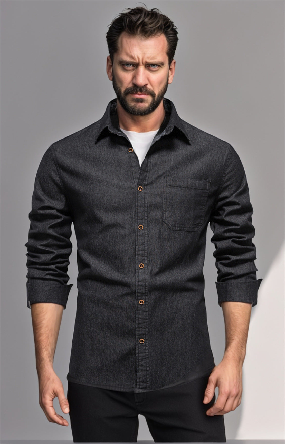 Herren Denim Hemd Aliams