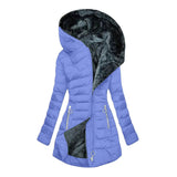 Welmara | Damen Steppjacke mit Kapuze Winterjacke – Hellblau