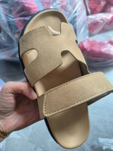 Damen Kunstleder Sandalen Mit Verstellbaren Riemen – Bequeme Sommerschuhe – Aprikose