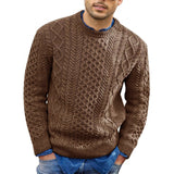 Emil | Herren Frühling Rundhals Strickpullover – Braun