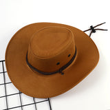 Damen Cowboyhut mit Kordelzug für Outdoor-Aktivitäten – Braun