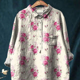 Anita Französische Vintage-Bluse Damen | Elegante Bluse – Drucken  7