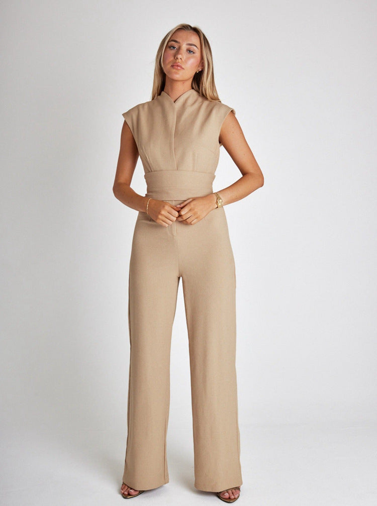 Theda - Stilvoller Damen-Jumpsuit ohne Ärmel und mit weitem Bein
