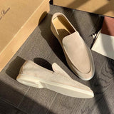 Herren Klassische Braune Wildleder Loafer Slip-On – Elegante Freizeitschuhe – Beige