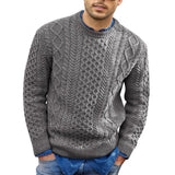 Emil | Herren Frühling Rundhals Strickpullover – Grau