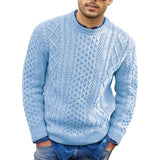 Emil | Herren Frühling Rundhals Strickpullover – Blau