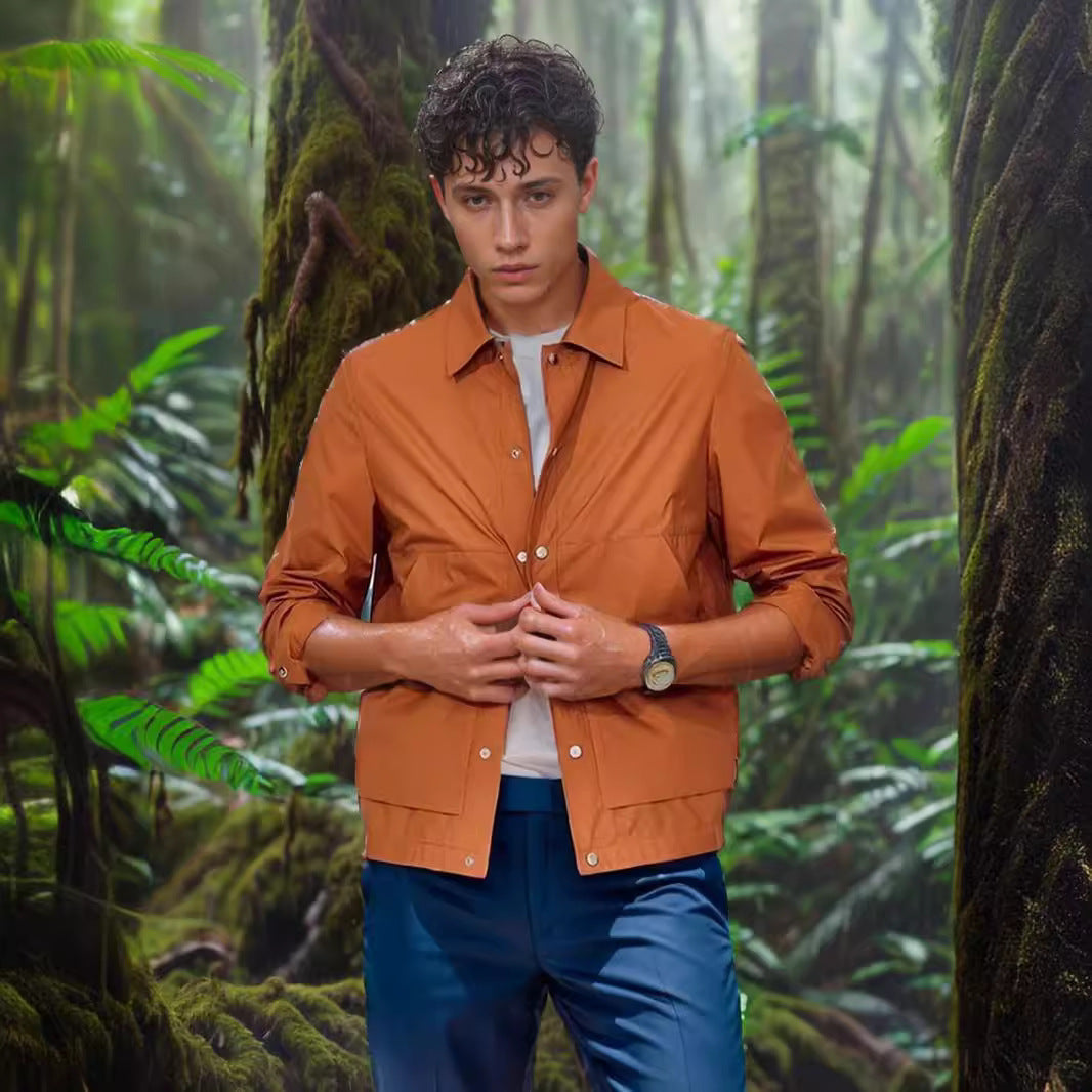 Herren modische Übergangsjacke mit praktischen Taschen Aliams