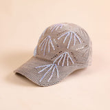 Damen sportliche Trucker-Cap mit Pailletten und atmungsaktiver Netzstruktur – Khaki