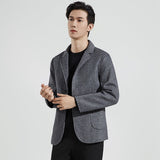 Herrenblazer mit Knöpfen und Taschen – Grau
