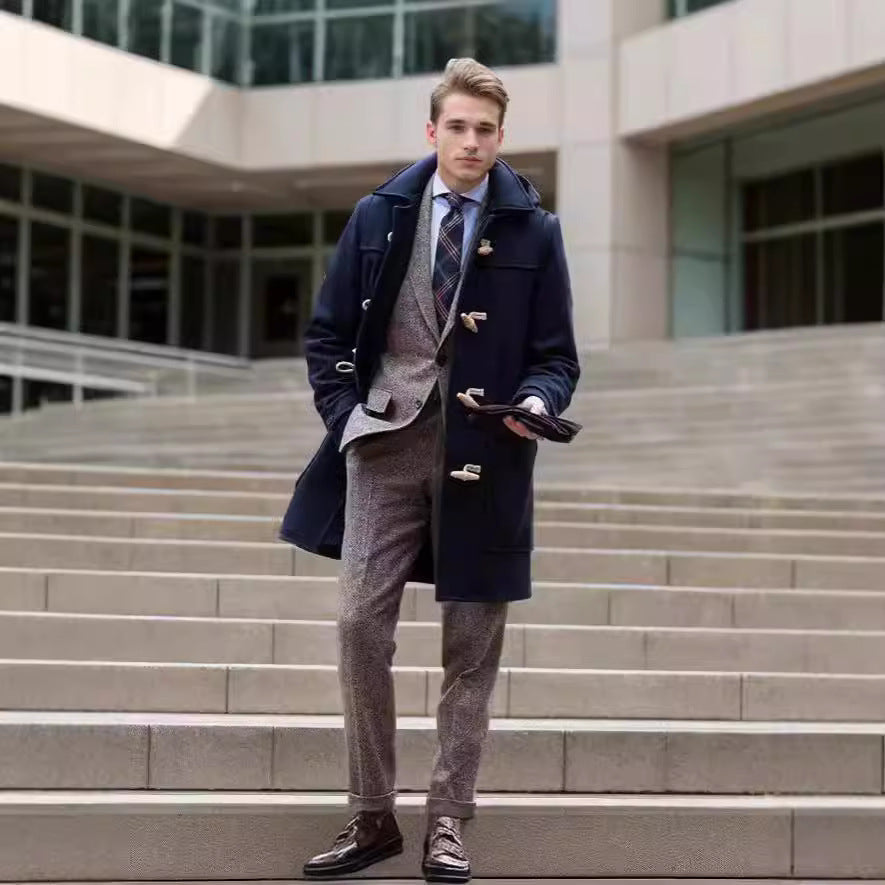 Herren eleganter Dufflecoat mit klassischem Design Aliams