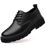 Herren Schnür Oxford Business Casual Schuhe – Formelle Lederschuhe – Schwarz
