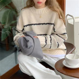 Lena | This Damen-Strickpullover modern und cozy – Weiss