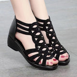 Damen Stilvolle Gladiator Glitzer Sandalen – Elegante Riemchen Komfort Schuhe – Schwarz