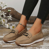Amelie | Modische Elegante Loafer Damen – Khaki