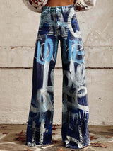 Julia | Bequeme Damenhose mit Streifen für Alltag und Freizeit – Blau