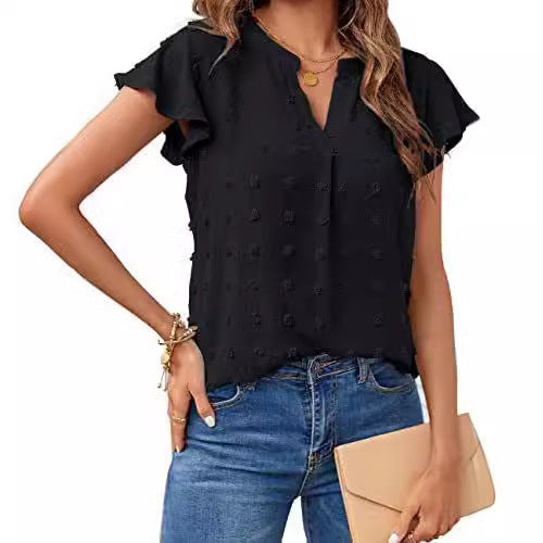 Amelina® | Ärmellose Damenbluse mit V-Ausschnitt