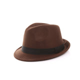 Damen Fedora-Hut mit Band – Braun