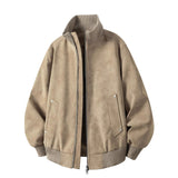 Herren-Bomberjacke mit langen Ärmeln und Taschen – Khaki