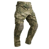 Herren Multicam Tactical Kampfhose Mit Knieschützern – Robuste Cargo Hose – Ruine grün