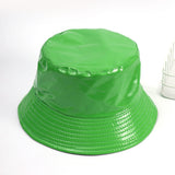 Damen Regen-Bucket Hat mit breiter Krempe und wasserdichter Beschichtung – Neongrün