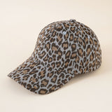 Damen Baseballmütze mit Leopardenmuster – Grau