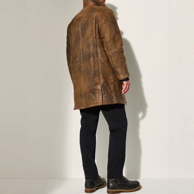 Herren hochwertige Lammfell-Langjacke Aliams