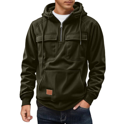 Herren Fleece-Hoodie mit praktischen Taschen Aliams