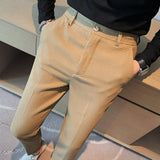 Emil | Herren Frühlings Strukturierte Slim-Fit Freizeithose – Khaki