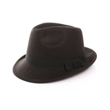 Damen Fedora-Hut mit Band – Schwarz