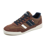 Damen Blaue Schnür-Sneaker Mit Rutschfester Sohle – Gepolsterte Komfortschuhe – Braun