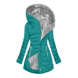 Welmara | Damen Steppjacke mit Kapuze Winterjacke – Türkis