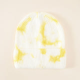 Damen Beanie-Mütze mit Batikdesign – Gelb