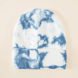 Damen Beanie-Mütze mit Batikdesign – Blau