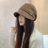 Damen Newsboy Cap – Braun