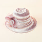 Damen Sonnenhut mit gestreiftem Muster – Rosa