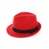 Damen Fedora-Hut mit Band – Rot