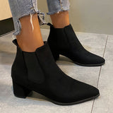 Damen Stiefeletten mit rutschfester Sohle und bequemer Passform – Schwarz