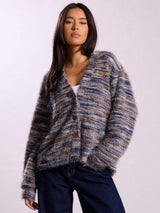 Damen Oversized Langarmpullover – Grau