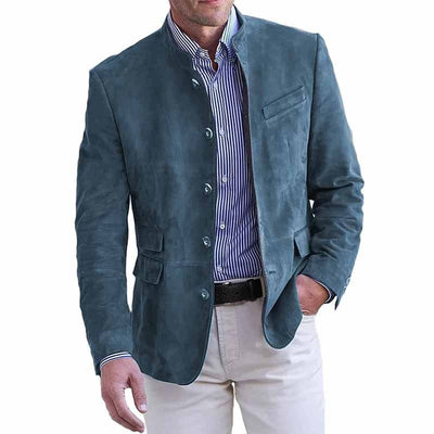 Herren elegante Wildlederjacke im modischen Schnitt Aliams