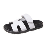 Damen Kunstleder Sandalen Mit Verstellbaren Riemen – Bequeme Sommerschuhe – Weiß