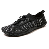Damen Mesh Slip On Wassersport Sneakers – Schnell Trocknende Aqua Schuhe – Schwarzgrau