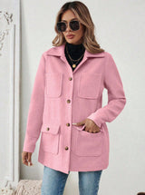 Damen Utility-Jacke mit praktischen Taschen – Rosa