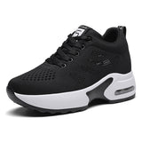 Damen Sportliche Air-Cushion Sneakers – Leichte Bequeme Laufschuhe – Schwarz