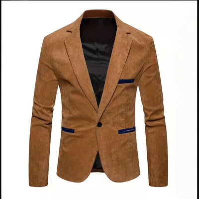 Herren modischer Wildlederblazer mit strukturierter Oberfläche Aliams