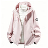 Damen Softshell-Outdoorjacke mit abnehmbarer Innenjacke – Altrosa