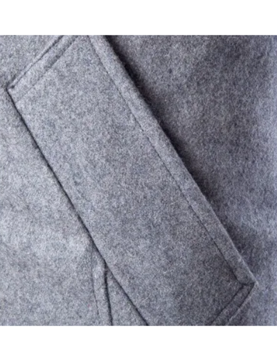 Herren Wollmantel Eleganter Doppelreiher mit Schulterklappen